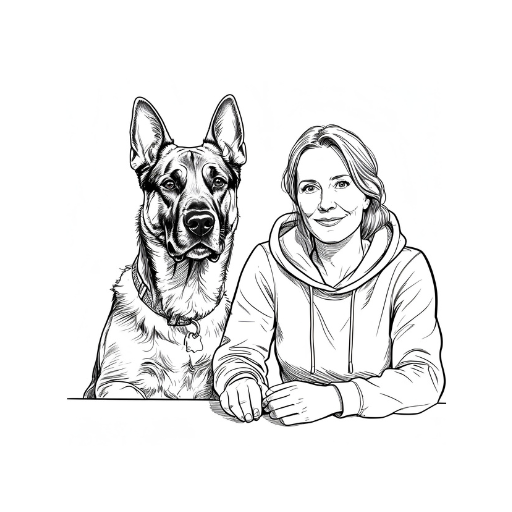 A outline drawing of Lila and Cheryl sitting at a table together